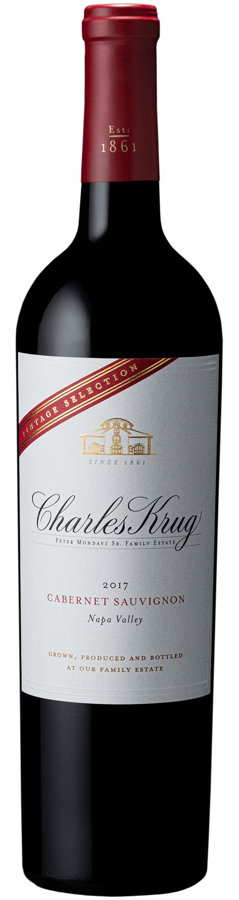 2017 Vintage Selection Cabernet Sauvignon Charles Krug Bottle